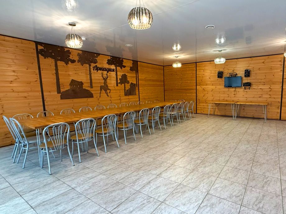 Уютная каминная беседка на территории базы отдыха «Аркадия»