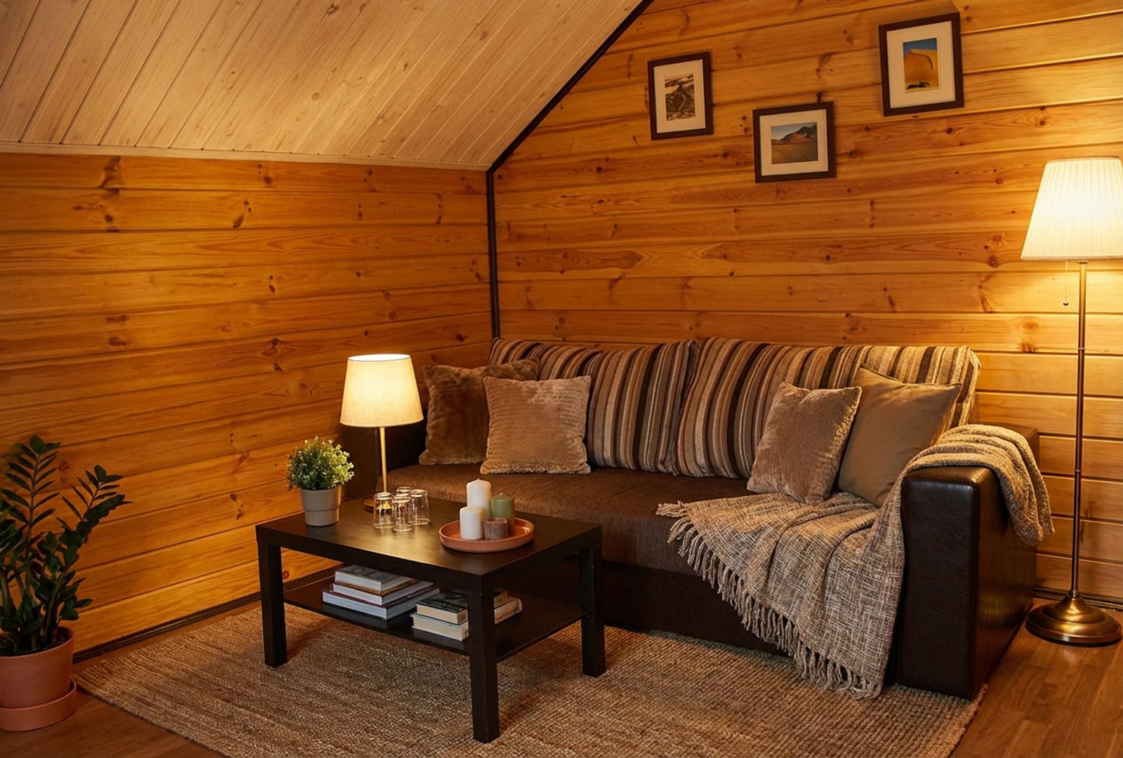 гостиная в домике на 12 человек база отдыха Аркадия