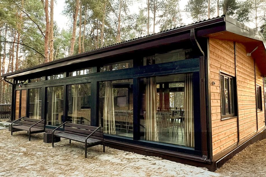 стеклянная беседка на базе отдыха "Аркадия" в Белгородской области